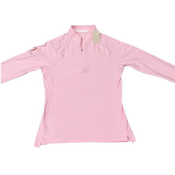 Peter Millar Women's Mélange Raglan-Sleeve Perth Layer in Palmer Pink, Large - Picture 5 of 10